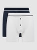 Schiesser Boxershort met stretch, model 'Retro Rib' Donkerblauw