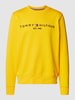 Tommy Hilfiger Sweatshirt mit Logo-Stitching Modell 'TOMMY LOGO SWEAT' Gelb
