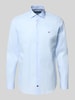 Tommy Hilfiger Tailored Koszula biznesowa o kroju slim fit z kołnierzykiem typu kent Niebieski