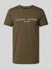 Tommy Hilfiger T-Shirt mit Label-Print Oliv