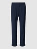 MCNEAL Tapered fit stoffen broek met structuurmotief Marineblauw