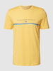 Christian Berg Men T-Shirt mit Label-Print Gelb