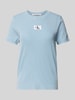 Calvin Klein Jeans T-Shirt mit Label-Badge Hellblau