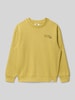 Garcia Sweatshirt met motiefprint aan de achterkant Mosterdgeel