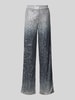 Pieces Tapered Fit Weite Hose mit Paillettenbesatz Modell 'DELPHIA' Silber