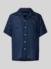 Polo Ralph Lauren Custom Fit Leinenhemd mit Resortkragen Marine