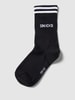 Snocks Socken mit Streifenmuster Modell 'Retro Sock' im 2er-Pack Black