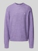 Carhartt Work In Progress Strickpullover mit gerippten Abschlüssen Flieder