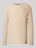 Tommy Jeans Regular fit shirt met lange mouwen en labelstitching Beige