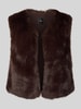 Zero Gilet van imitatiebont Middenbruin