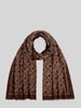 Tommy Hilfiger Schal aus Baumwoll-Mix mit Logo-Muster Mittelbraun