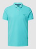 Superdry Poloshirt met logostitching, model 'VINT DESTROY' Lichtturquoise