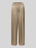 mbyM Wide leg stoffen broek met elastische band, model 'Asaka' Beige