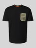 BOSS Orange Regular fit T-shirt van puur katoen Zwart