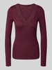 Vero Moda Regular Fit Langarmshirt aus Viskose-Mix Modell 'ROSA' Bordeaux
