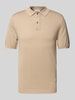 Roy Robson Poloshirt mit kurzer Knopfleiste Beige