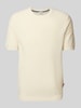 JOOP! Jeans T-Shirt mit gerippten Abschlüssen Modell 'Simoro' Offwhite