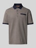 bugatti Poloshirt mit Label-Detail Camel