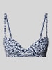 Esprit Bikinitop met all-over bloemenprint, model 'CALUSA BEACH' Marineblauw