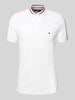 Tommy Hilfiger Slim Fit Poloshirt mit Stehkragen Modell 'MAO' Weiss