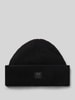Knowledge Cotton Apparel Mütze aus echter Lammwolle Modell 'Low' Black