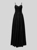 Luxuar Abendkleid mit Herz-Ausschnitt Black