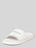 CK Calvin Klein Slides mit Label-Print Weiss