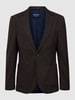 MCNEAL Slim fit 2-knoops colbert met pied-de-poule-motief Middenbruin