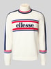 Ellesse Gebreide pullover met opstaande kraag, model 'PELLINI' Offwhite