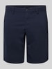 s.Oliver RED LABEL Regular fit korte chino van katoen met stretch, model 'PHOENIX' Donkerblauw