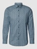 Matinique Regular Fit Freizeithemd mit Allover-Muster Modell 'MAtrostol' Blau