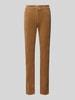 Christian Berg Woman straight fit jeans van katoenmix in corduroy look Beige