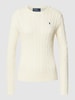 Polo Ralph Lauren Gebreide pullover met labelstitching, model 'JULIANNA' Beige