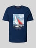 Tommy Hilfiger T-Shirt mit Motiv- und Label-Print Blau