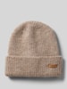 Barts Beanie met labelpatch, model 'Witzia' Lichtbruin