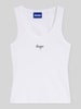 HUGO Blue Regular fit tanktop van katoenmix model 'Damatank_B' Wit