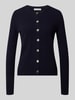 Christian Berg Woman Cardigan van wol met ronde hals Donkerblauw