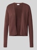 VILA Strickjacke aus Viskose-Mix Dunkelbraun