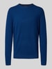Christian Berg Men Sweter z kaszmiru o kroju regular fit z okrągłym dekoltem Granatowy melanż