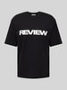 REVIEW T-shirt met labelprint Zwart