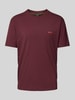 BOSS Green T-shirt met labelprint Bordeaux