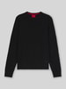 HUGO Regular Fit Strickpullover mit 3D-Strukturmuster Modell 'SYER' Black