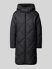 Frieda & Freddies Regular fit gewatteerde mantel met tweewegritssluiting model 'RICHELLE' Zwart