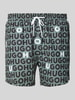 HUGO Regular Fit Badehose mit Label-Print Modell 'TORTUGA' Khaki