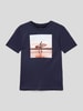 Jack & Jones T-Shirt mit Motiv-Print Modell 'GEM' Marine