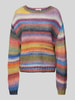 LOLLYS LAUNDRY Gebreide pullover met ronde hals, model 'Fairhaven' Oranje