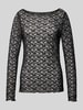 ICHI Longsleeve in semitransparentem Design Modell 'PERLA' Black