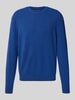 Replay Gebreide pullover van lanawolmix met ronde hals Blauw