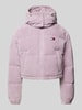 Tommy Jeans Ribcordjack met capuchon Oudroze