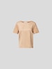 Juvia T-Shirt mit U-Boot-Ausschnitt Camel